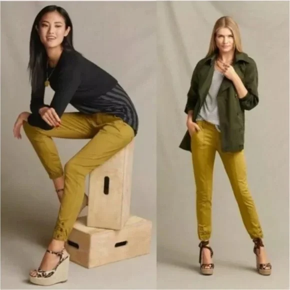 CAbi Yellow Jogger Track Pants Elastic Waist - Picture 1 of 5